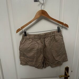 Wilfred Taupe Cotton and Linen Shorts